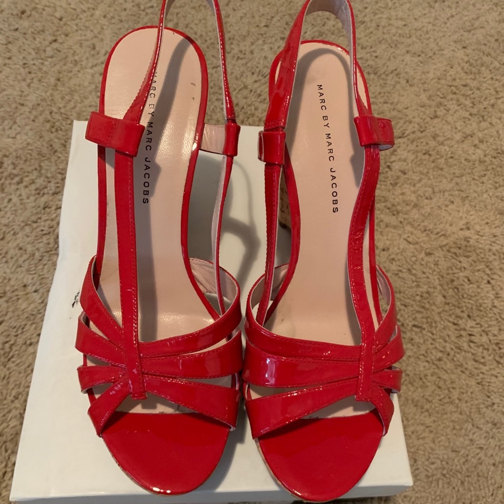 Marc by Marc Jacobs Patent Leather Red Sandal
